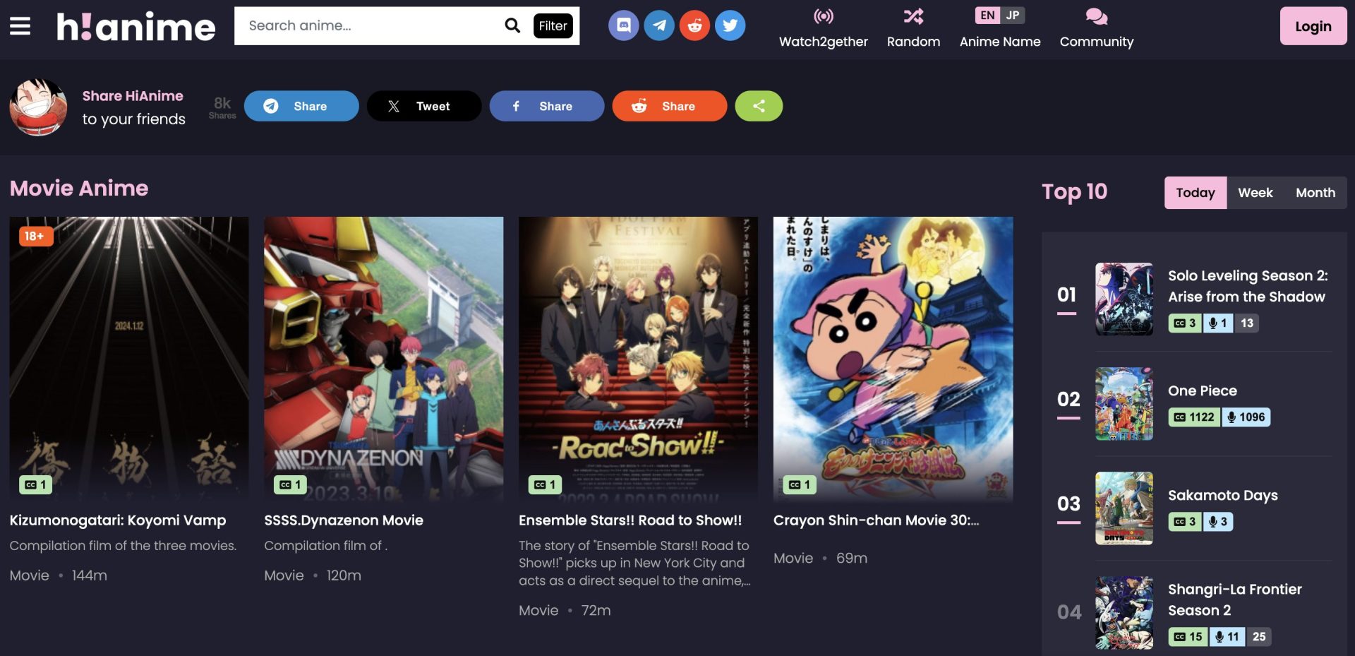 HiAnime Website