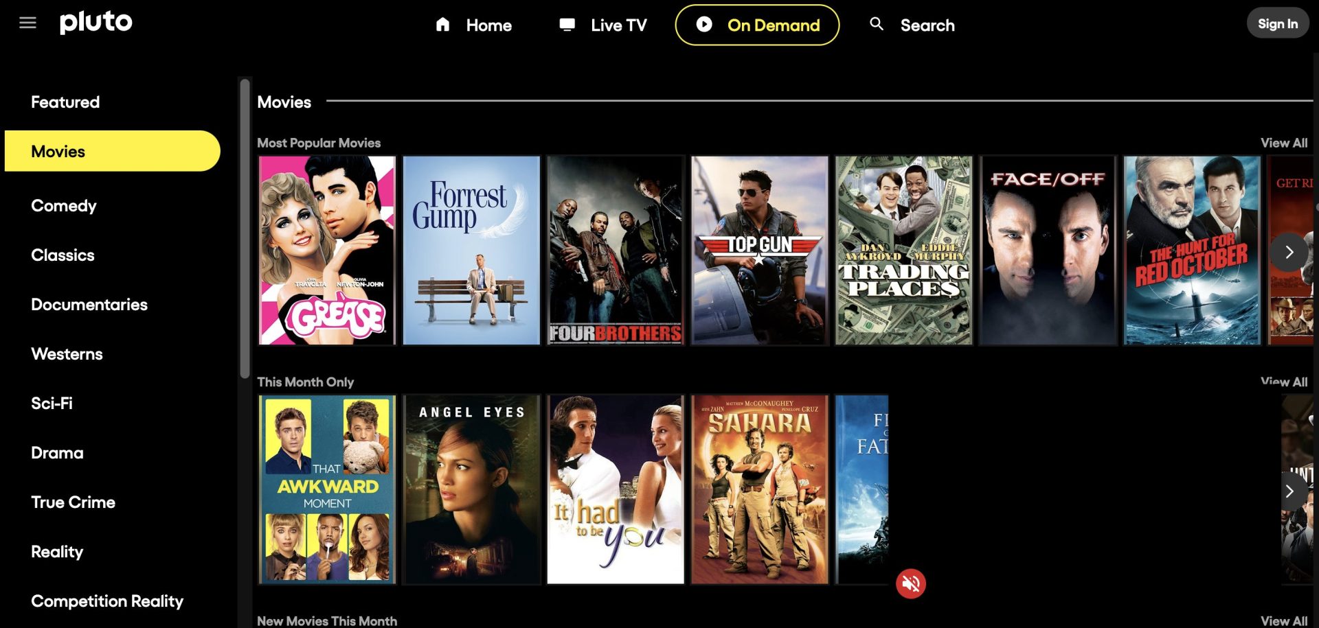 Pluto TV Website