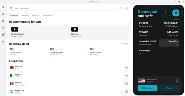 Surfshark 'CleanWeb' Ad Blocker