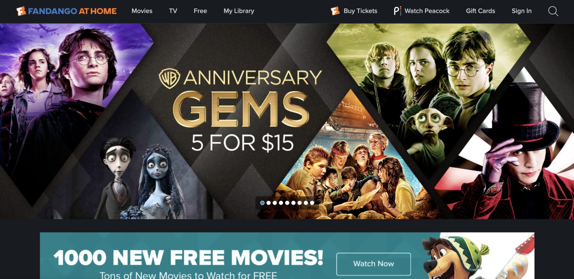 Fandango at Home Website
