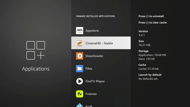 Now navigate to your installed applications and you should see your newly installed application.