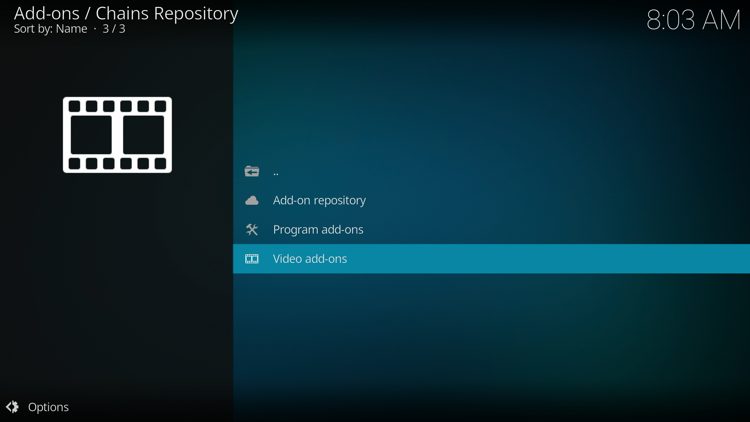 Scroll down and select Video add-ons