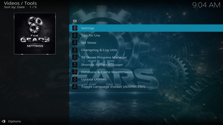 click settings