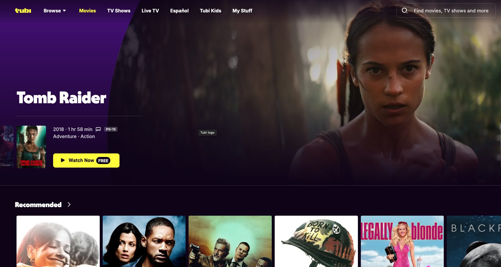 Tubi Website