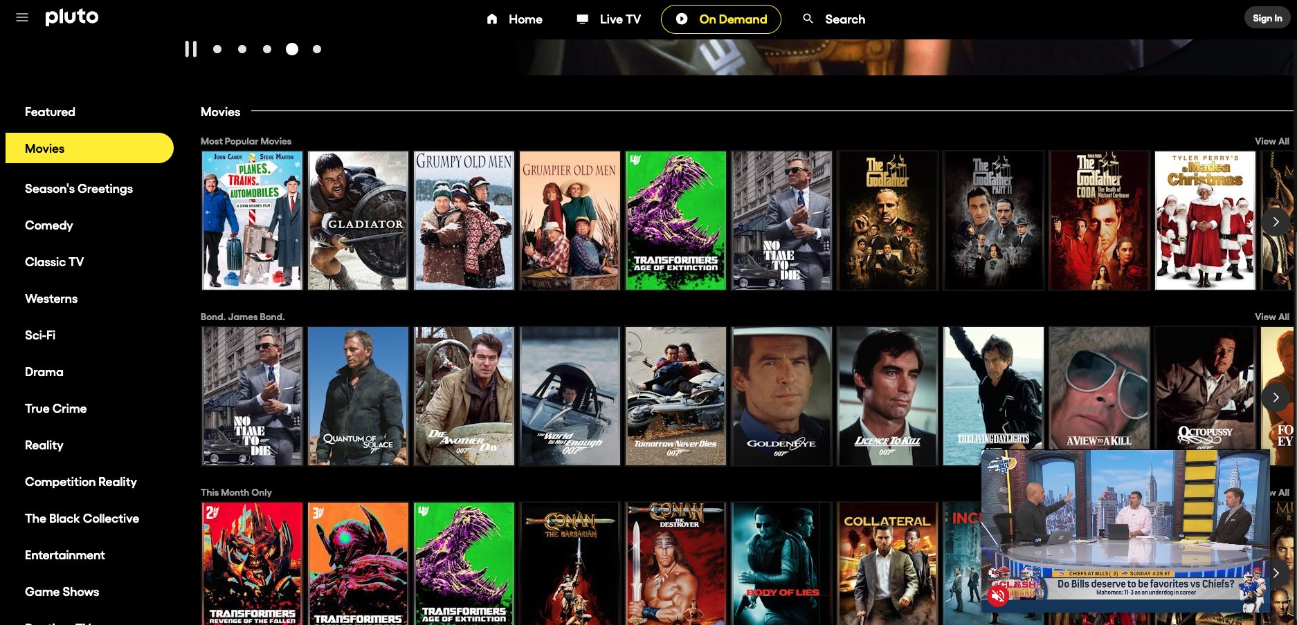 Pluto TV Website