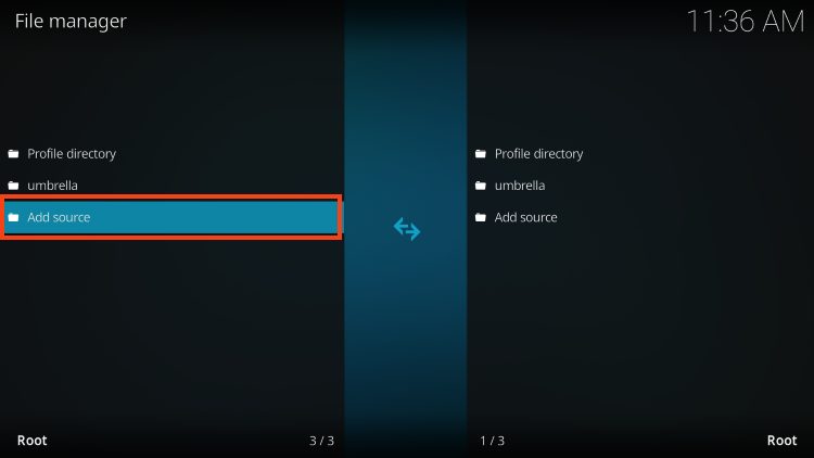 click add source