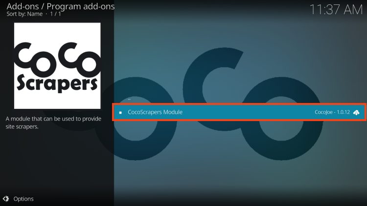 click cocoscrapers module