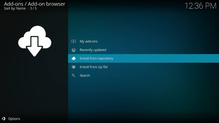 Click Install from repository.