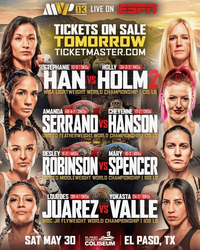 Holly Holm vs Stephanie Han Fight Card