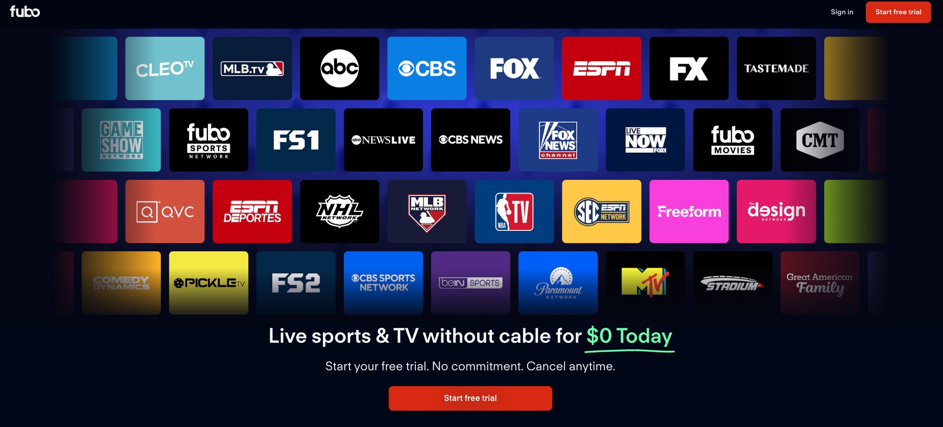 fuboTV Website